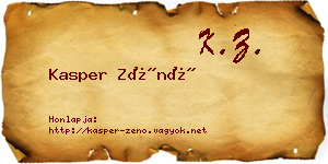 Kasper Zénó névjegykártya